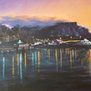 Waterfront At Dusk - Cape Town by Molefe, Boyi