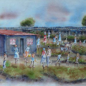 Township Scene (3) by Hlatshwayo, Isaac