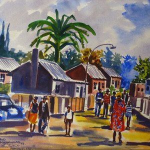Township Scene by Maghandlela, Grand