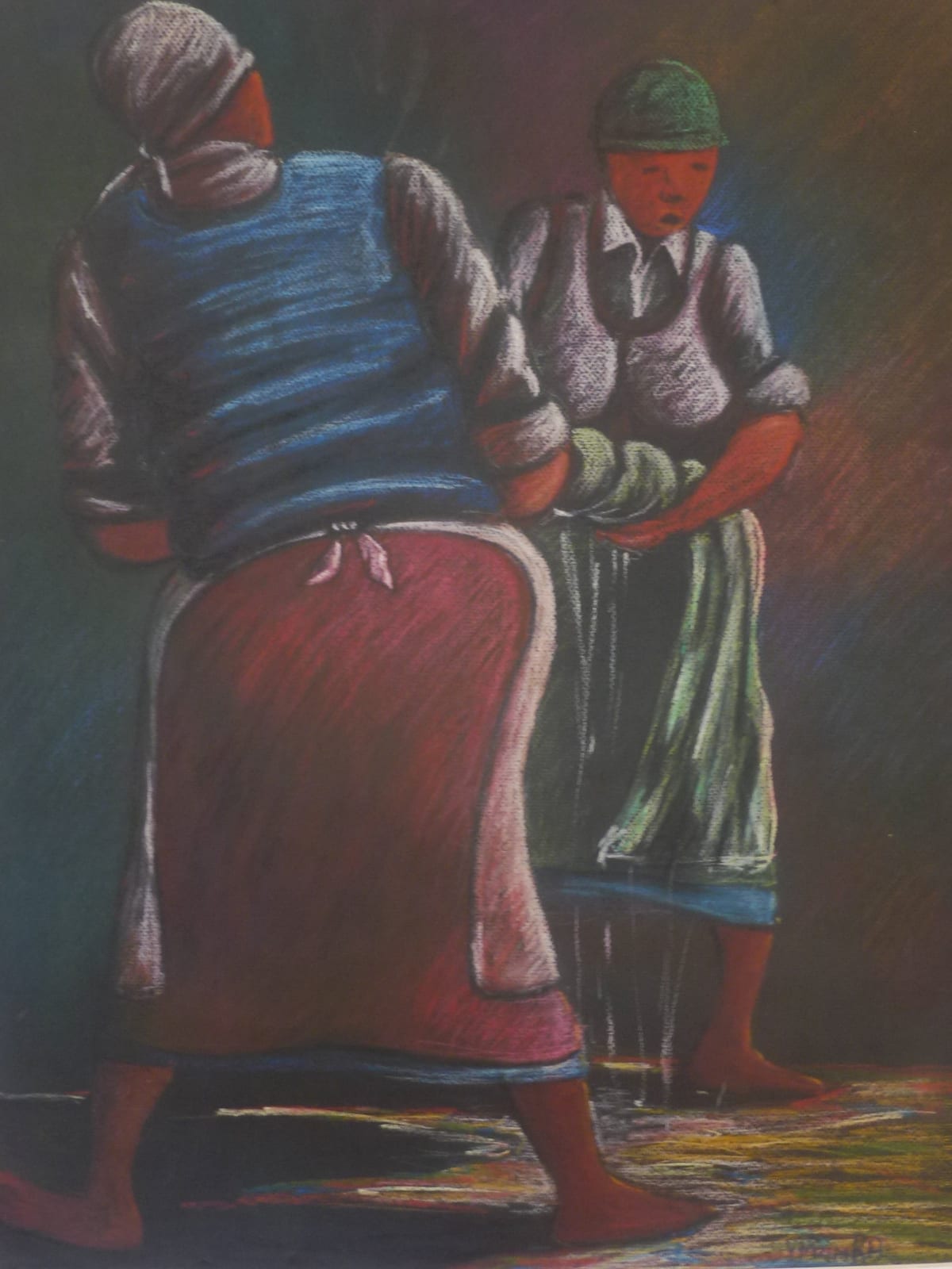 Women Washing Night Time by Mzimba, Velaphi