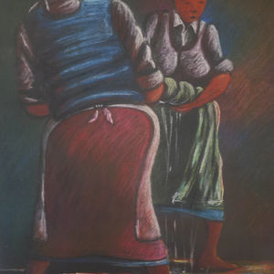 Women Washing Night Time by Mzimba, Velaphi