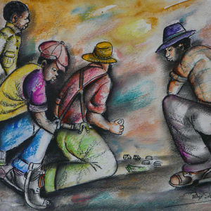 Dice Players (2) by Sibeko, Peter