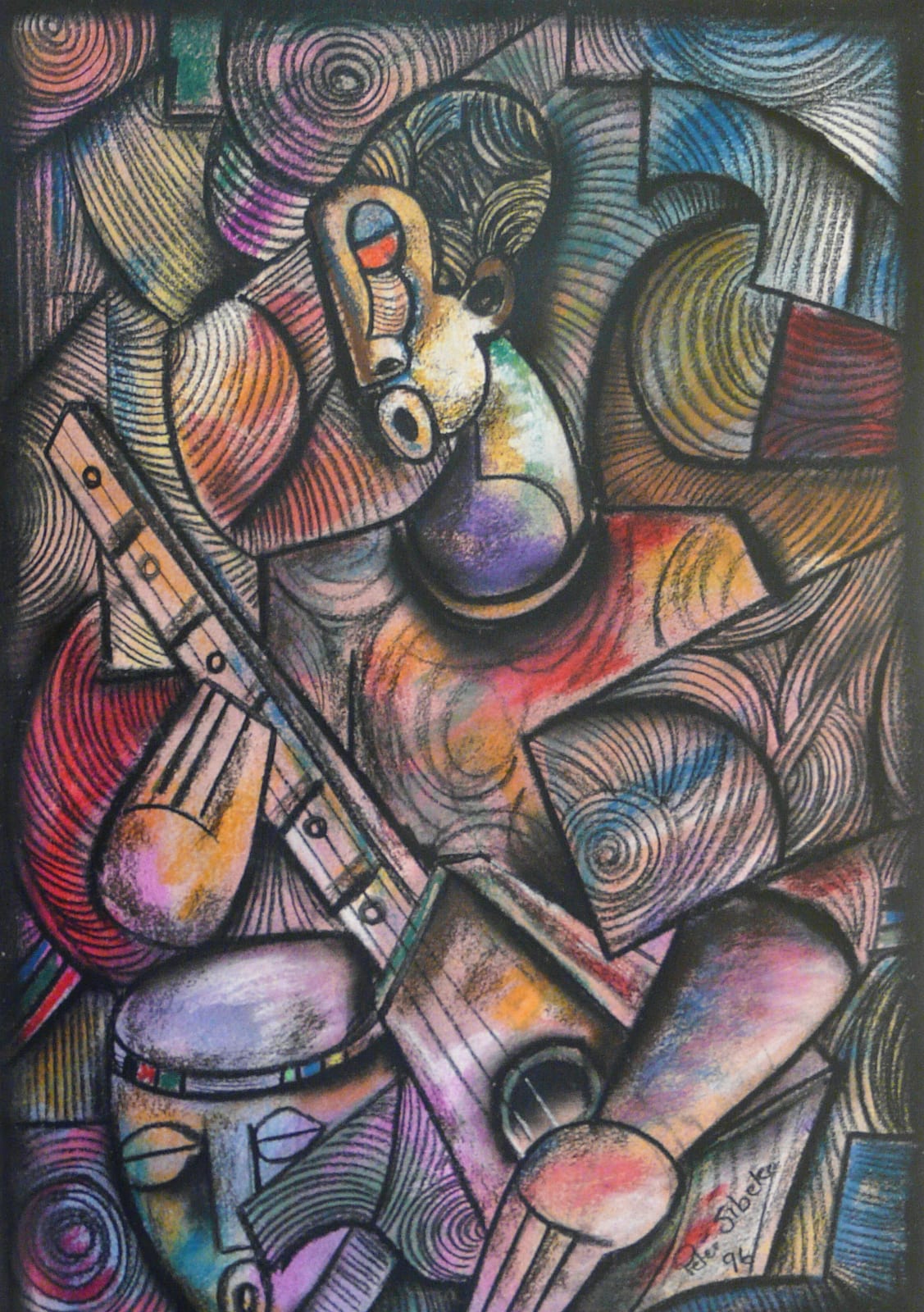 Guitar Player by Sibeko, Peter