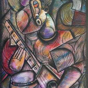 Guitar Player by Sibeko, Peter