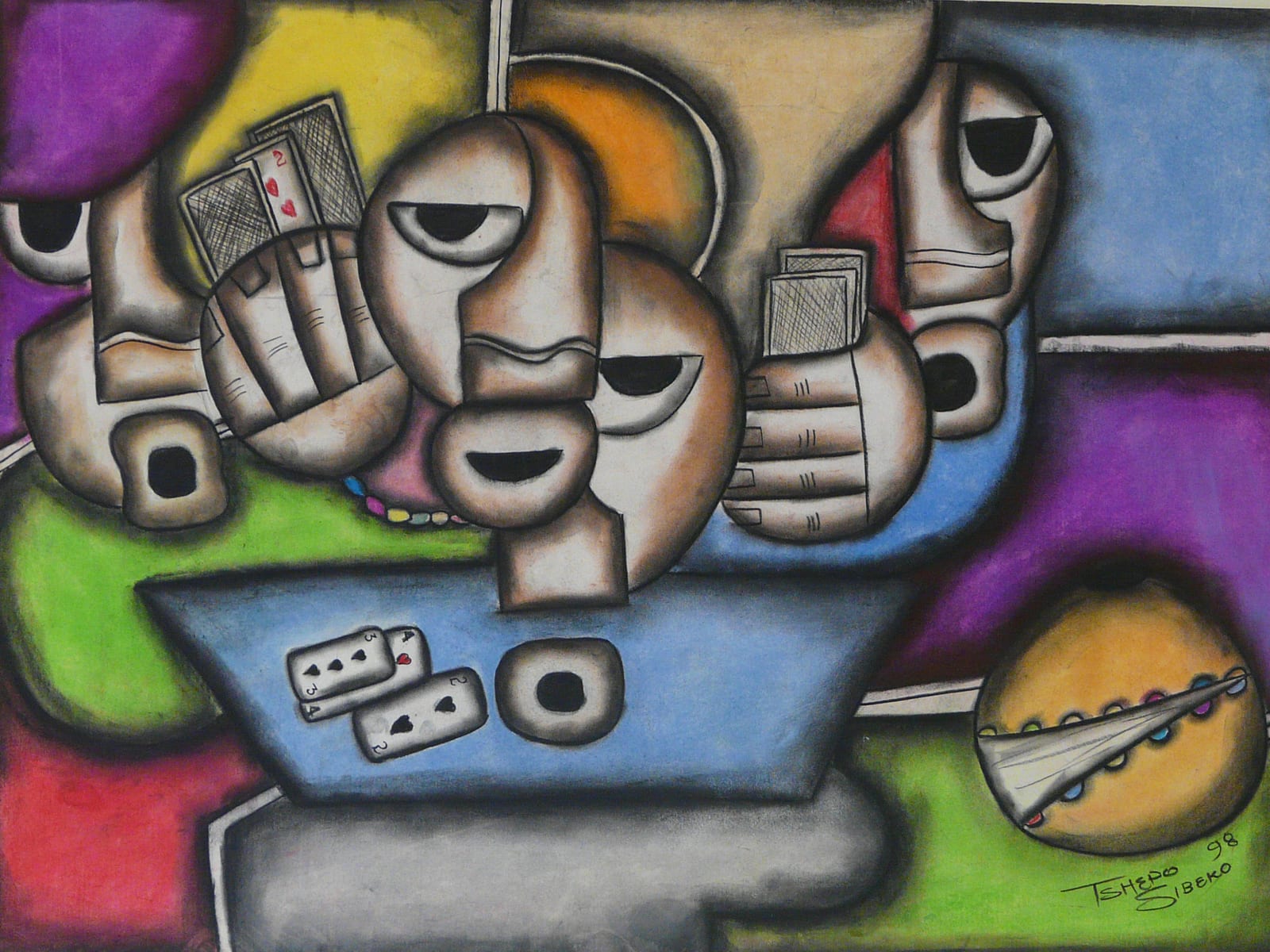 Card Players (1) by Sibeko, Tshepo