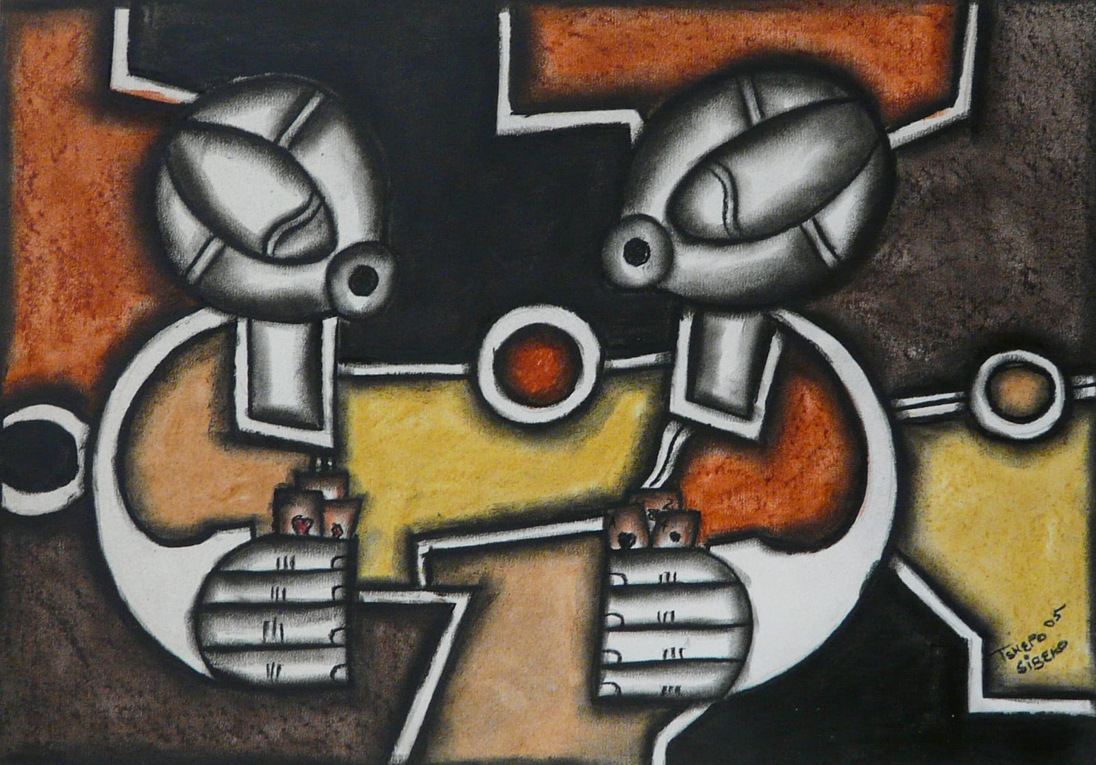 Card Players (2) by Sibeko, Tshepo