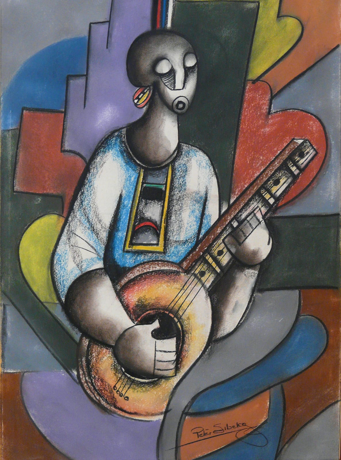 Banjo Player (1) by Sibeko, Peter