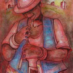 Flutist by Fataar, Bielal