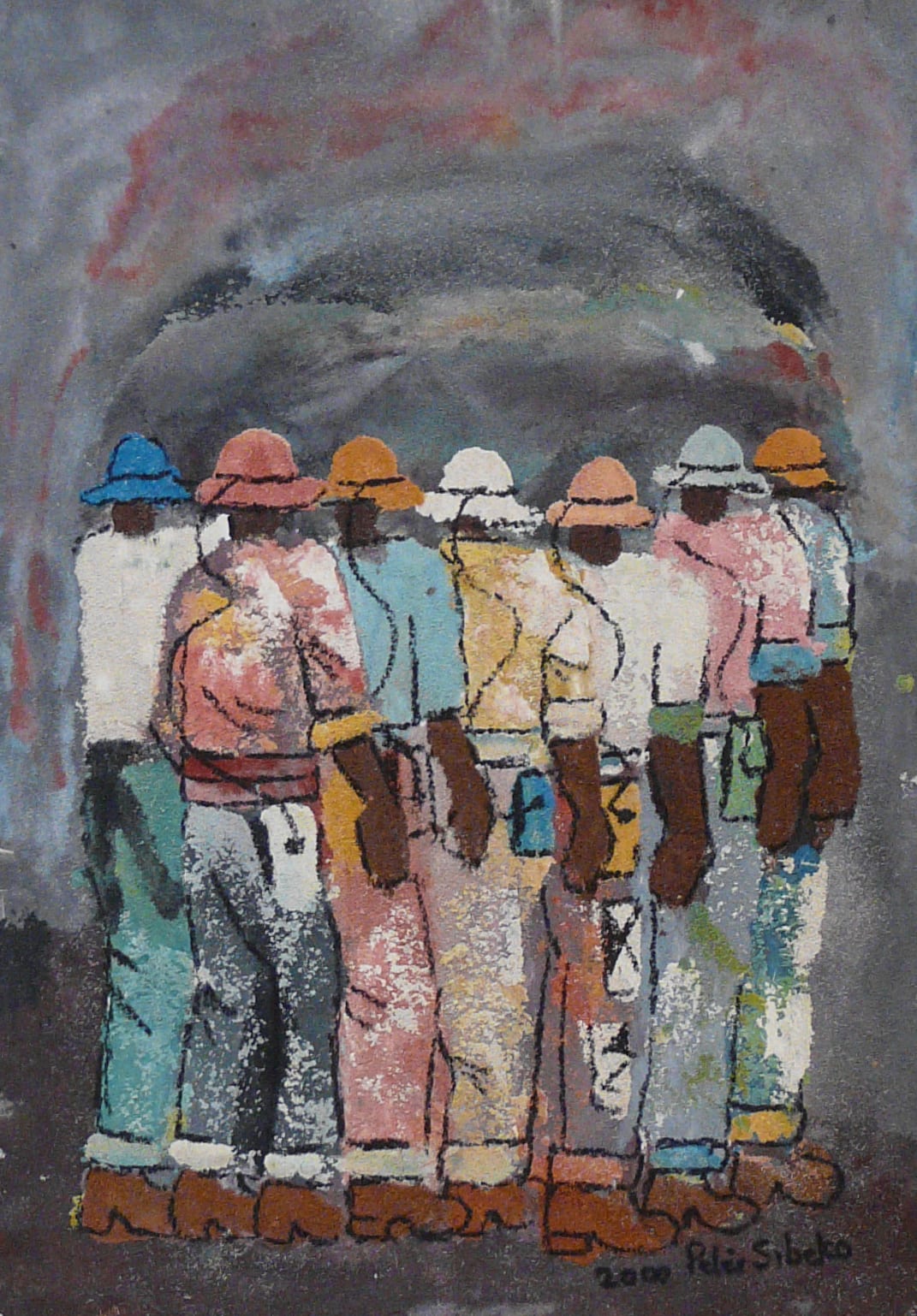Group of Miners by Sibeko, Peter