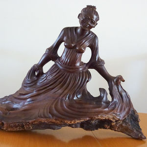 Serene Lady by African Sculptures