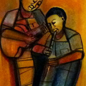 Guitar and Flute Players 2