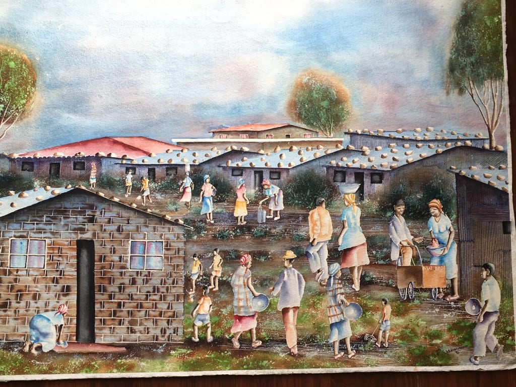 Township Scene (1) by Hlatshwayo, Isaac