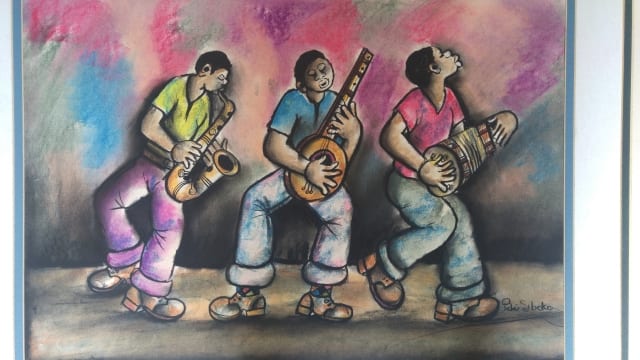 A Band of Three Musicians (1) by Sibeko, Peter