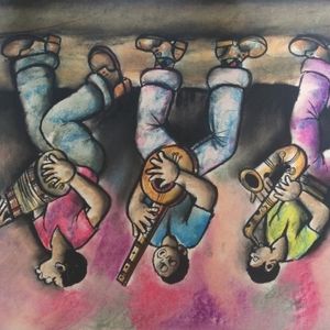 A Band of Three Musicians (1) by Sibeko, Peter
