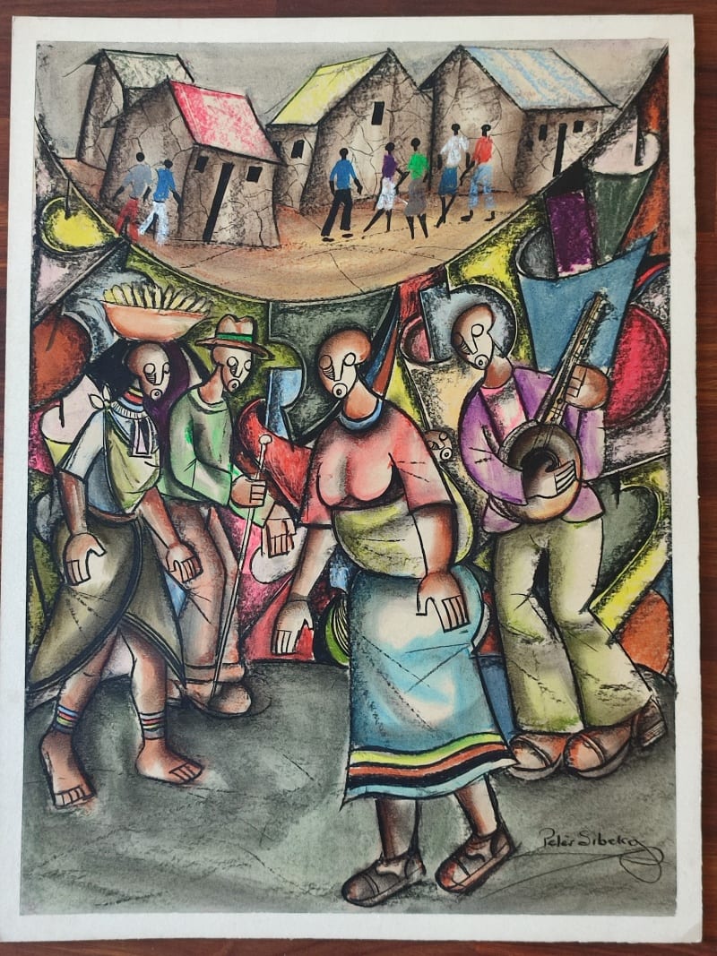 Village Life (1) by Sibeko, Peter