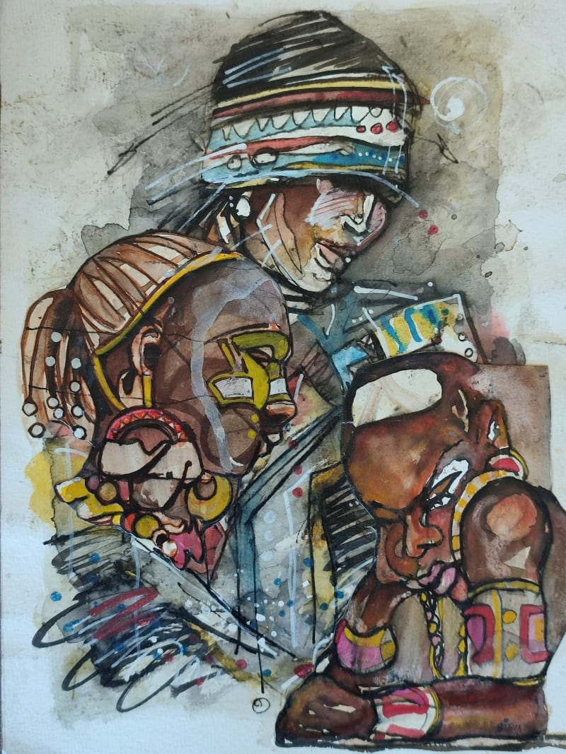 Three Generations in Tribal Dresses by Fataar, Bielal