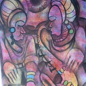 Women Musicians - Sax and Keyboard by Moola, P