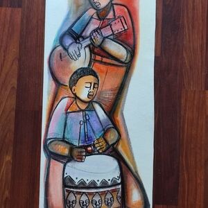 Guitar and Drum Players by Ndaba, Godfrey