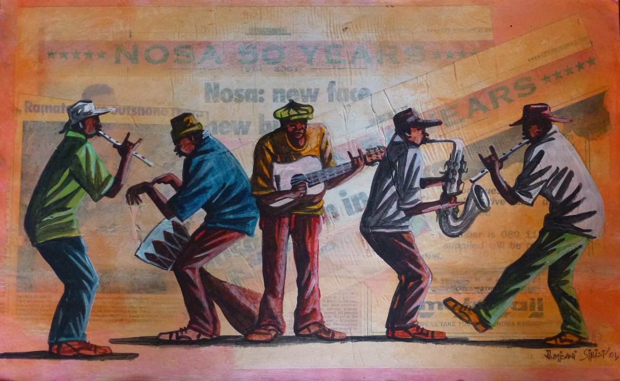 Musicians on Newspaper (a)