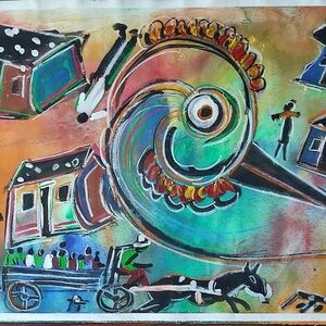 Bird's Eye View of My Village by Kobeli, Eli