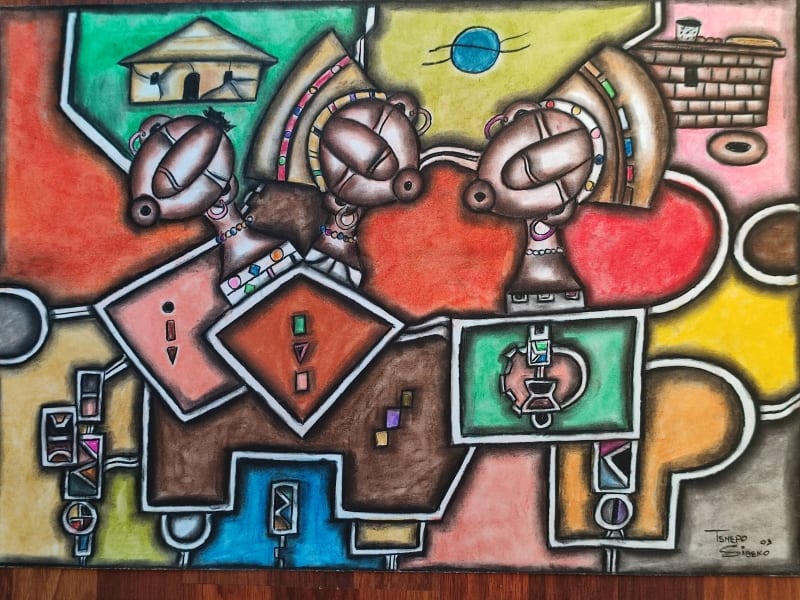 Women in Traditional Dresses by Sibeko, Tshepo