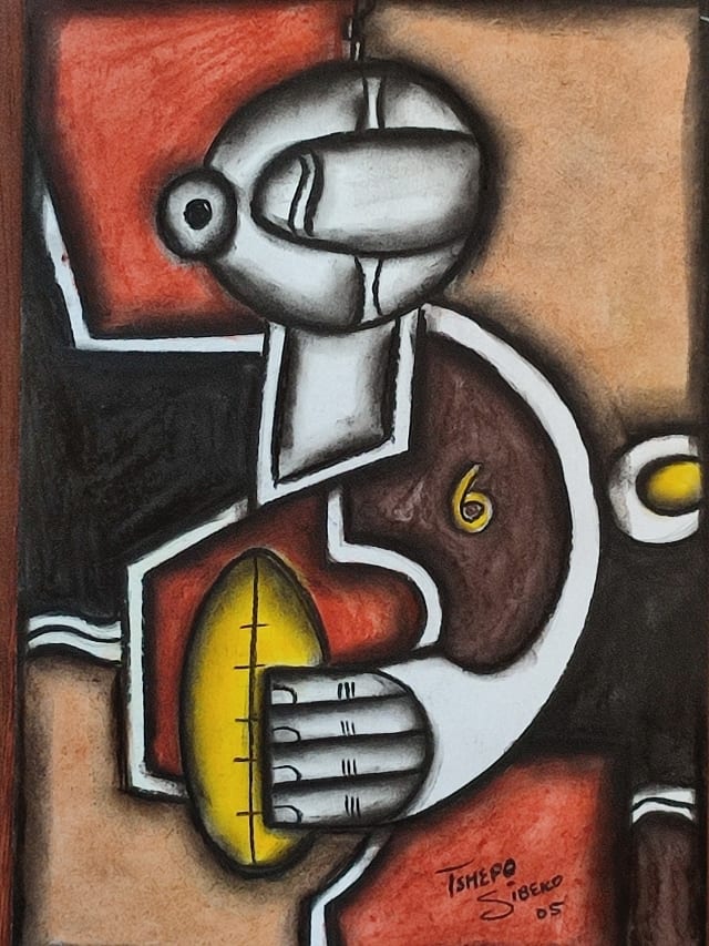 Yellow Ball Players (2) by Sibeko, Tshepo