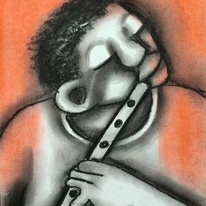 Flute Players Series (5) by Mbele, David