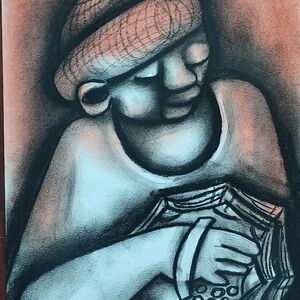 Concertina Player by Mbele, David