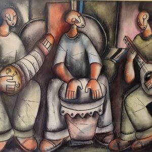 A Band of Three Musicians (4) by Sibeko, Peter