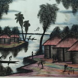 Village on the Lake (2) by Ulingu, Boniface