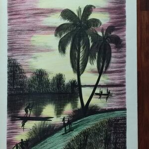 Village by the Lake (5) by Ulingu, Boniface