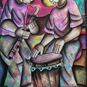 Flute and Drum Duo by Sibeko, Peter