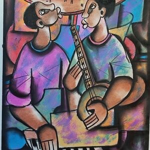 Musicians in Township ( Keyboard & Banjo ) by Sibeko, Peter