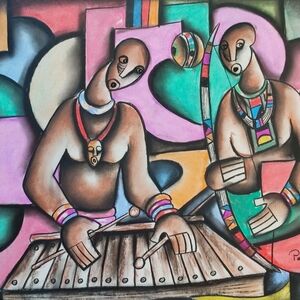 Warrior and Musician ( Xylophone ) by Sibeko, Peter