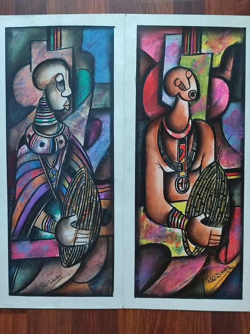 Couple in Traditional Dresses by Sibeko, Peter
