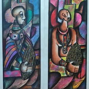 Couple in Traditional Dresses by Sibeko, Peter