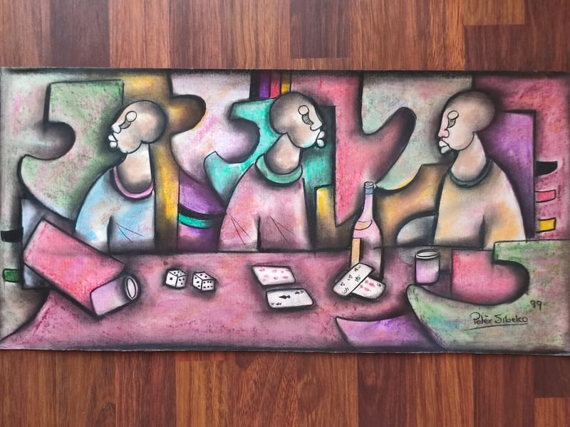 Dice Players by Sibeko, Peter