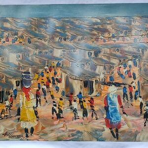 Village - Women and Youth (2) by Sekhaolelo, Solomon