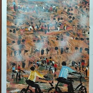 Township Life - Cyclist View (1) by Sekhaolelo, Solomon