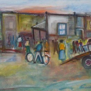 Township On A Cloudy Day by Ndaba, Godfrey