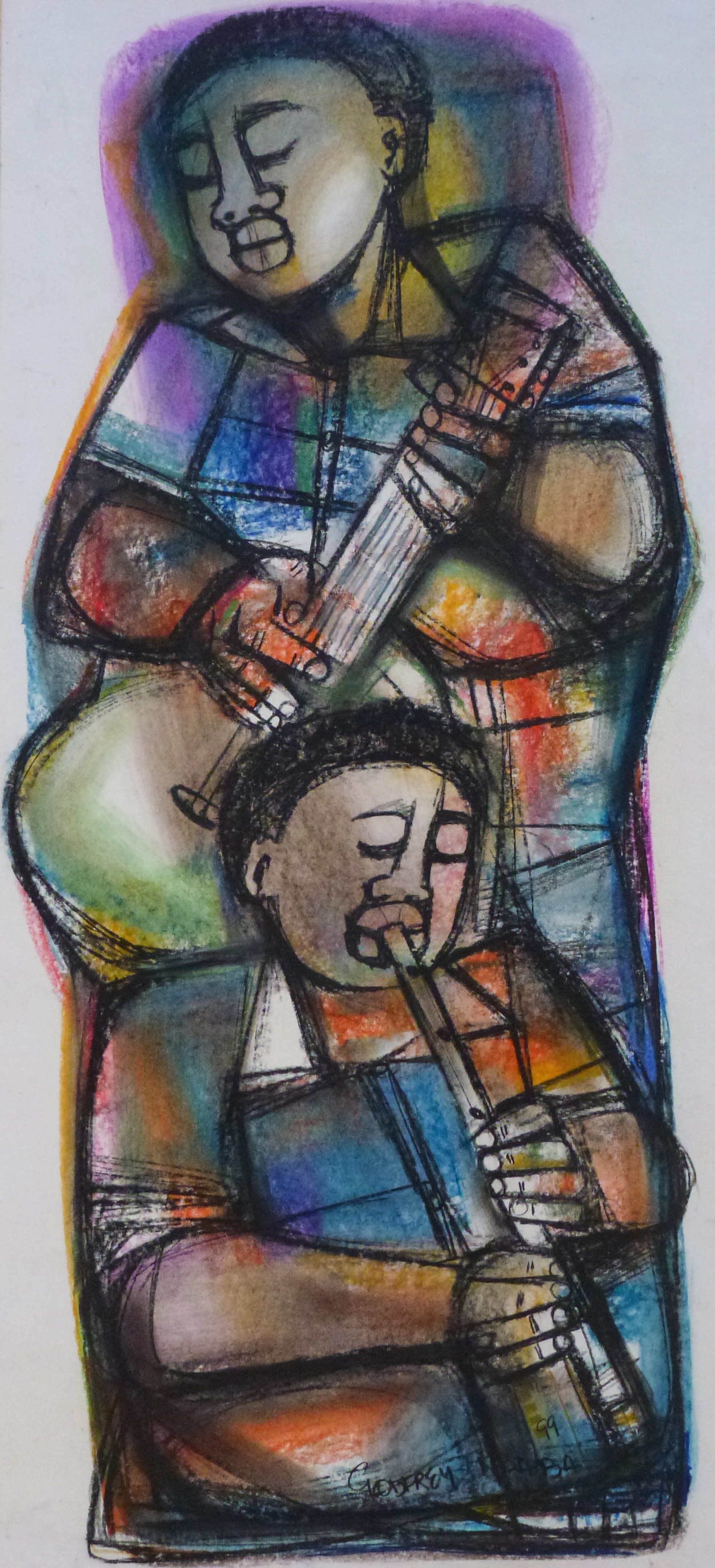 Guitar and Flute Players 1
