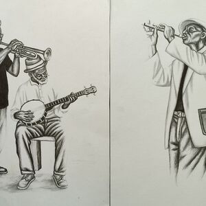 Musicians (2) by Ndlovu, Sipho