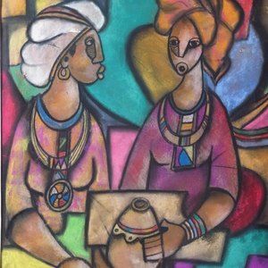 Women Chat (1) by Sibeko, Peter
